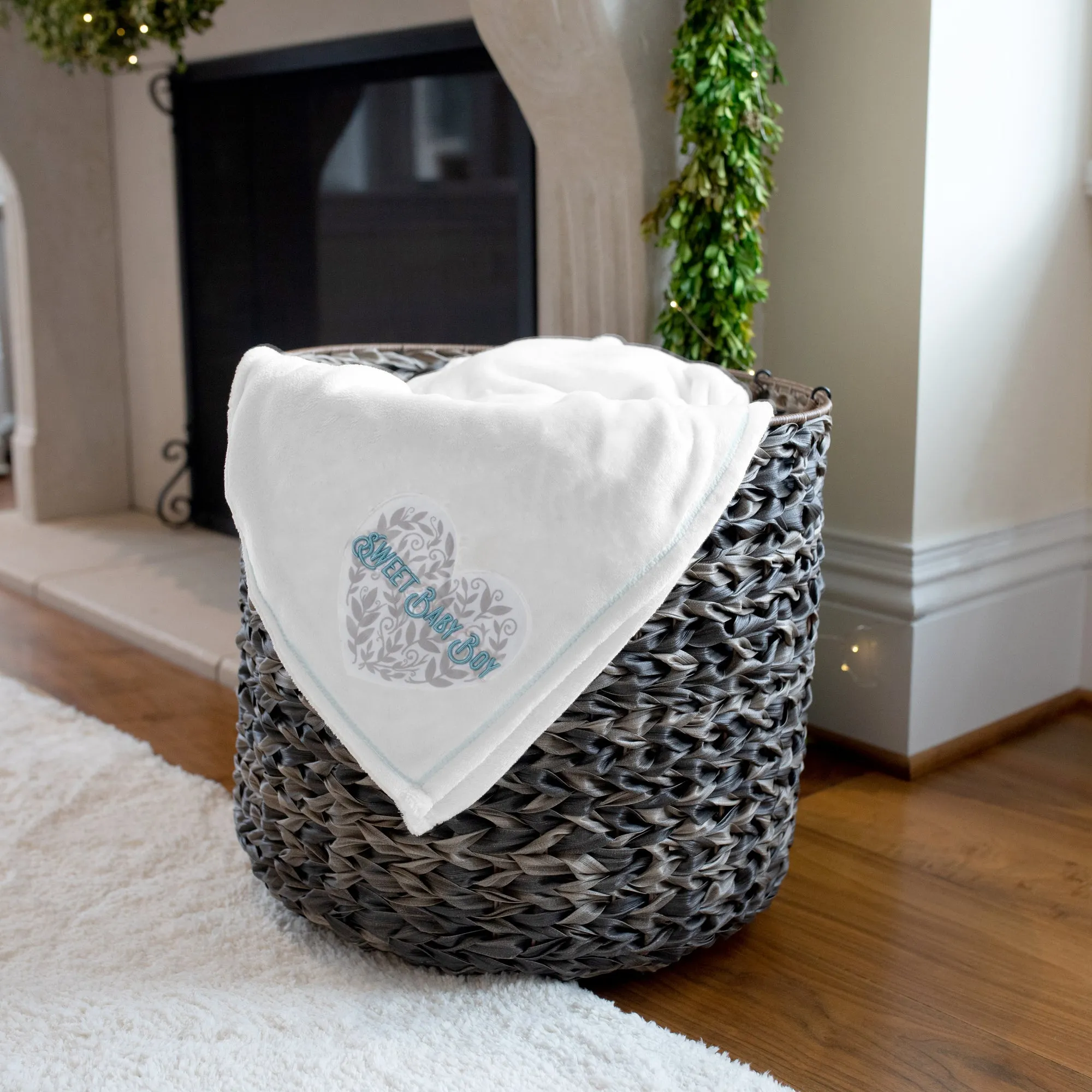 Baby Boy Vines - 30" x 40" Royal Plush Blanket