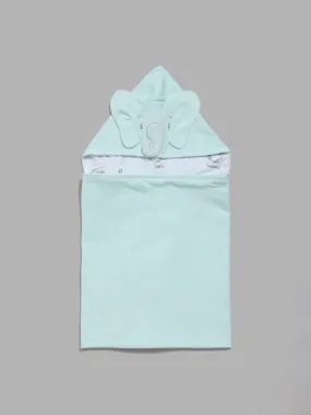HOP Baby Mint Elephant Newborn Blanket