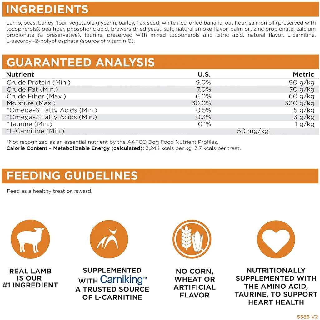 NutriSource Soft Tender Dog Treats with Lamb, 14-oz