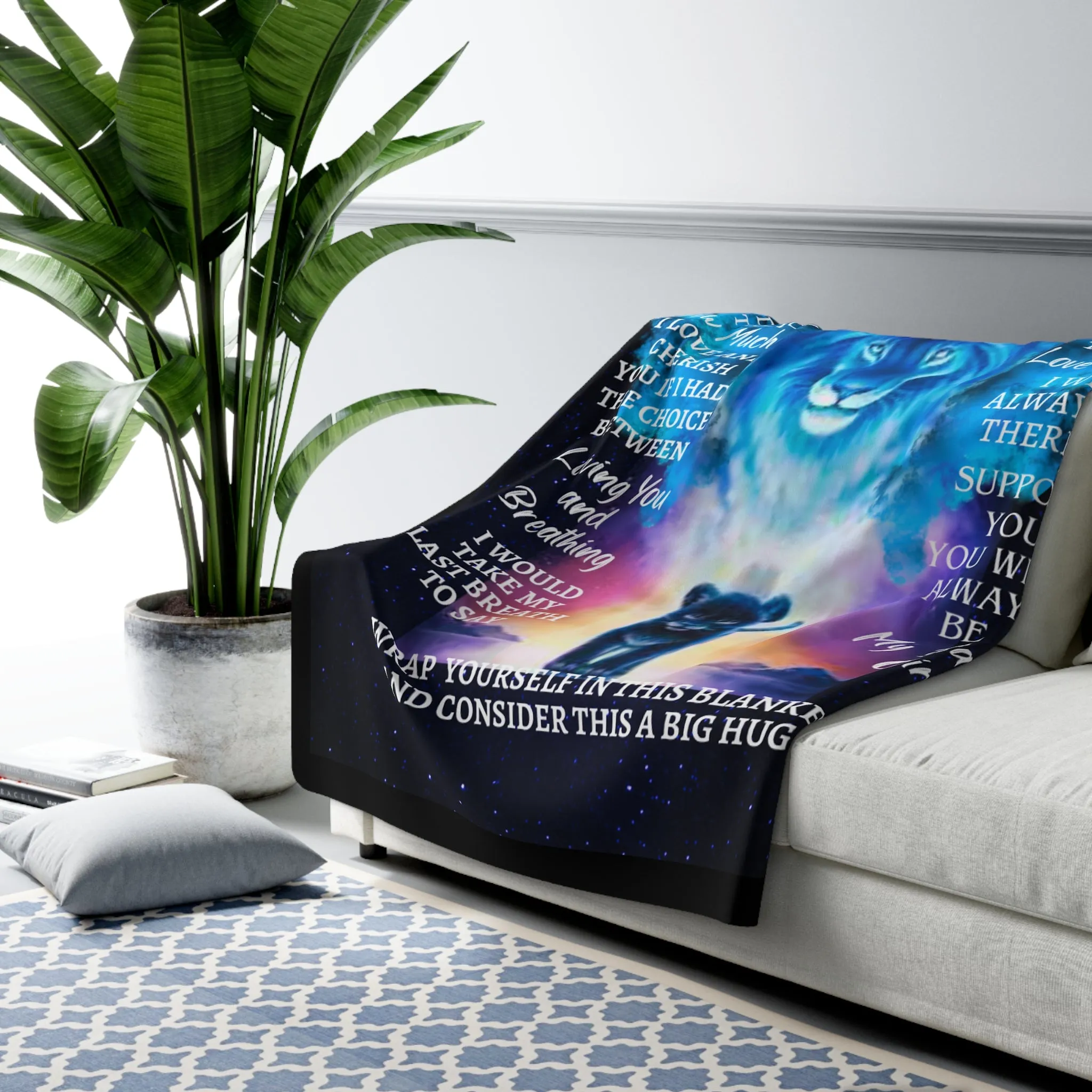 To My Daughter-Sometimes its Hard-Sherpa Fleece Blanket